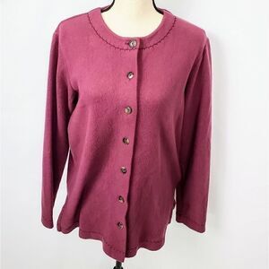 L.L.Bean Button Up Fleece Cardigan